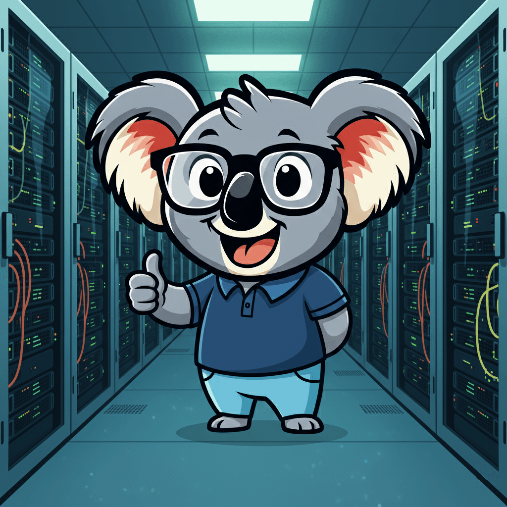 Chuckling Koala in Datacenter